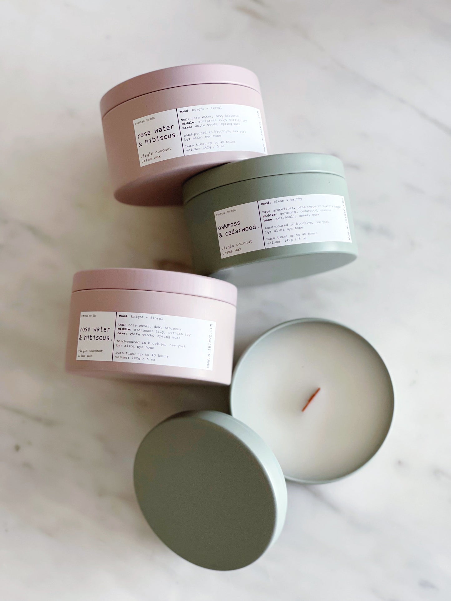 BASILIQUE D’ÉTÉ | SPRING/SUMMER LIMITED EDITION VIRGIN COCONUT CRÈME WAX & WOODEN WICK TRAVEL CANDLE