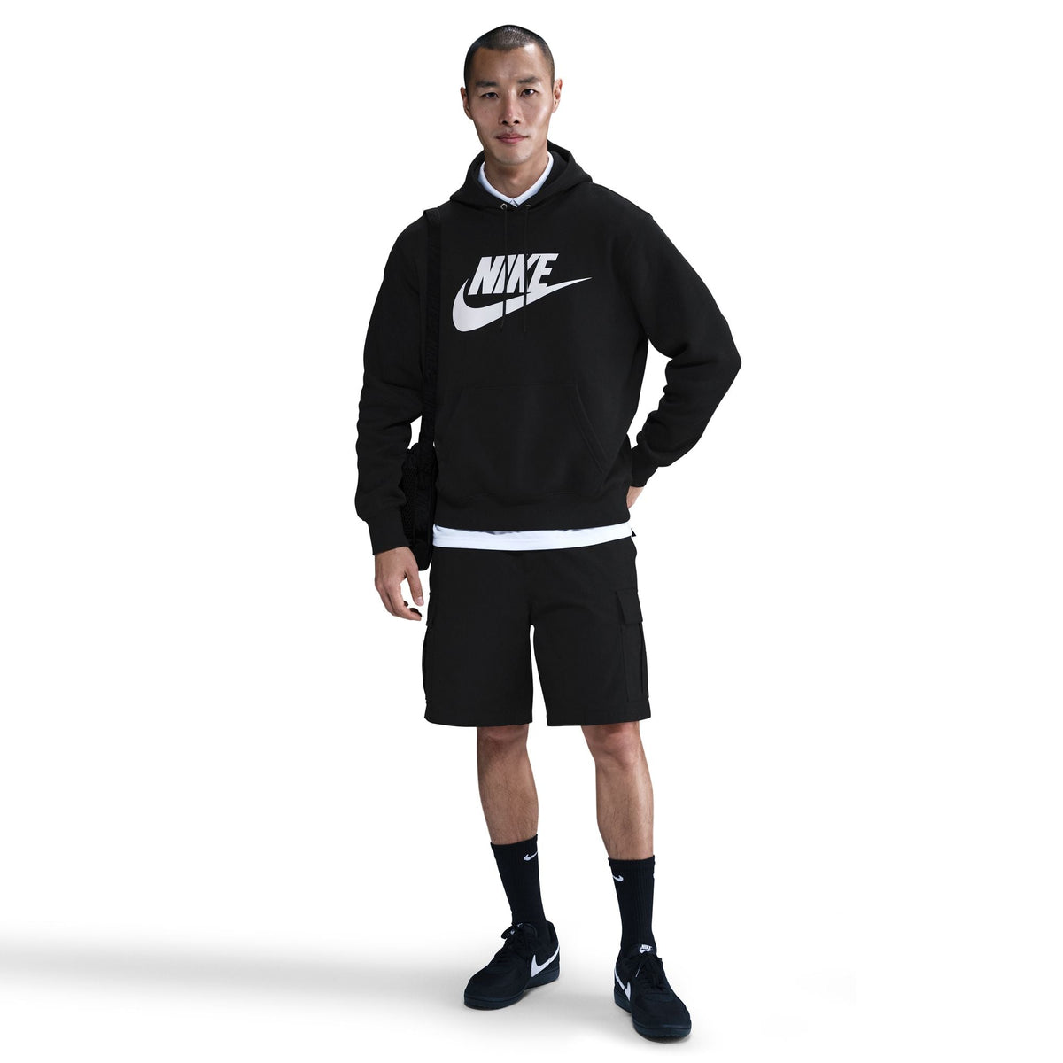Nike Mens Fleece Pullover Hoodie - Black