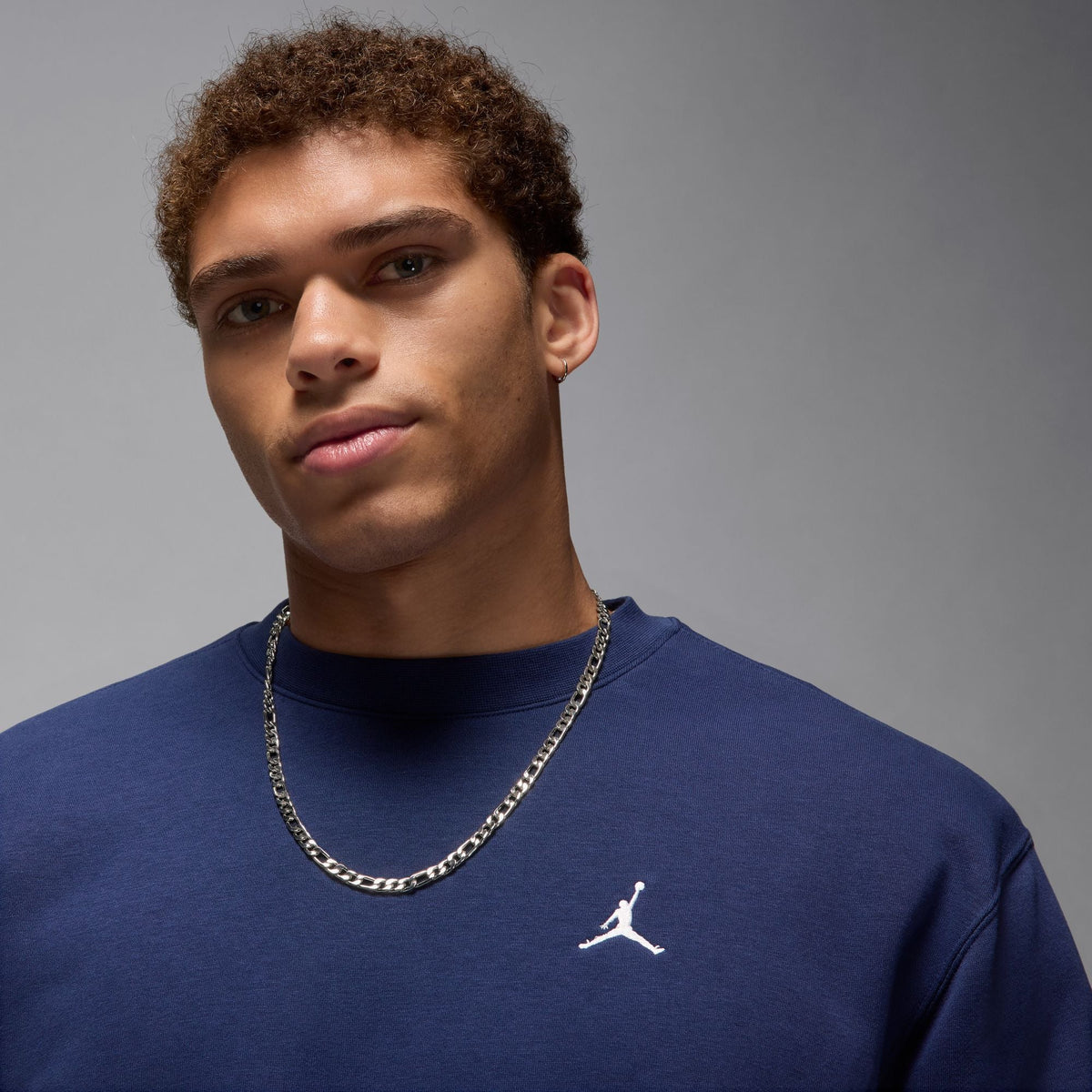 Air Jordan Brooklyn Fleece Crewneck - Midnight Navy/White