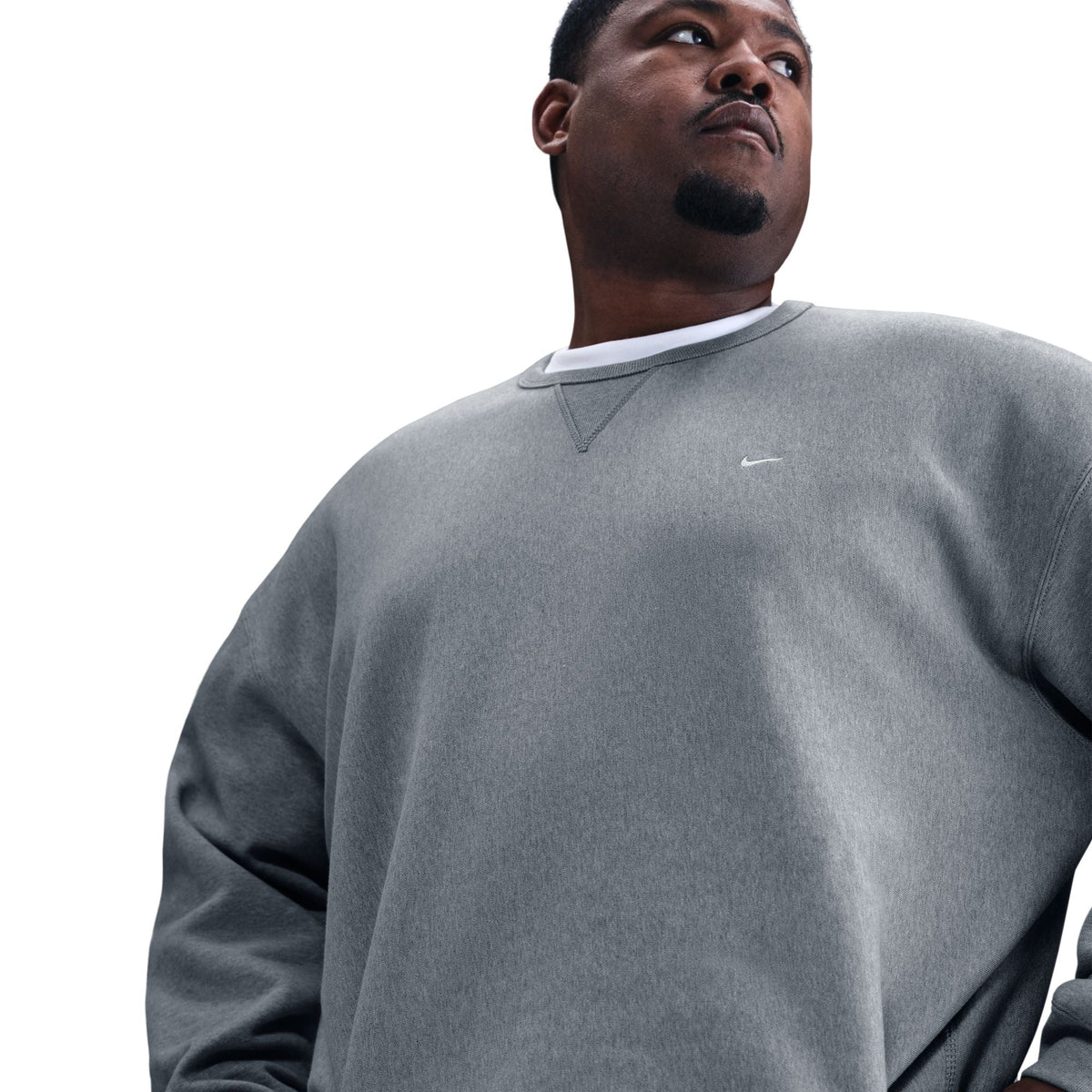 Nike Mens Heavyweight Solo Swoosh Crewneck - Dark Grey