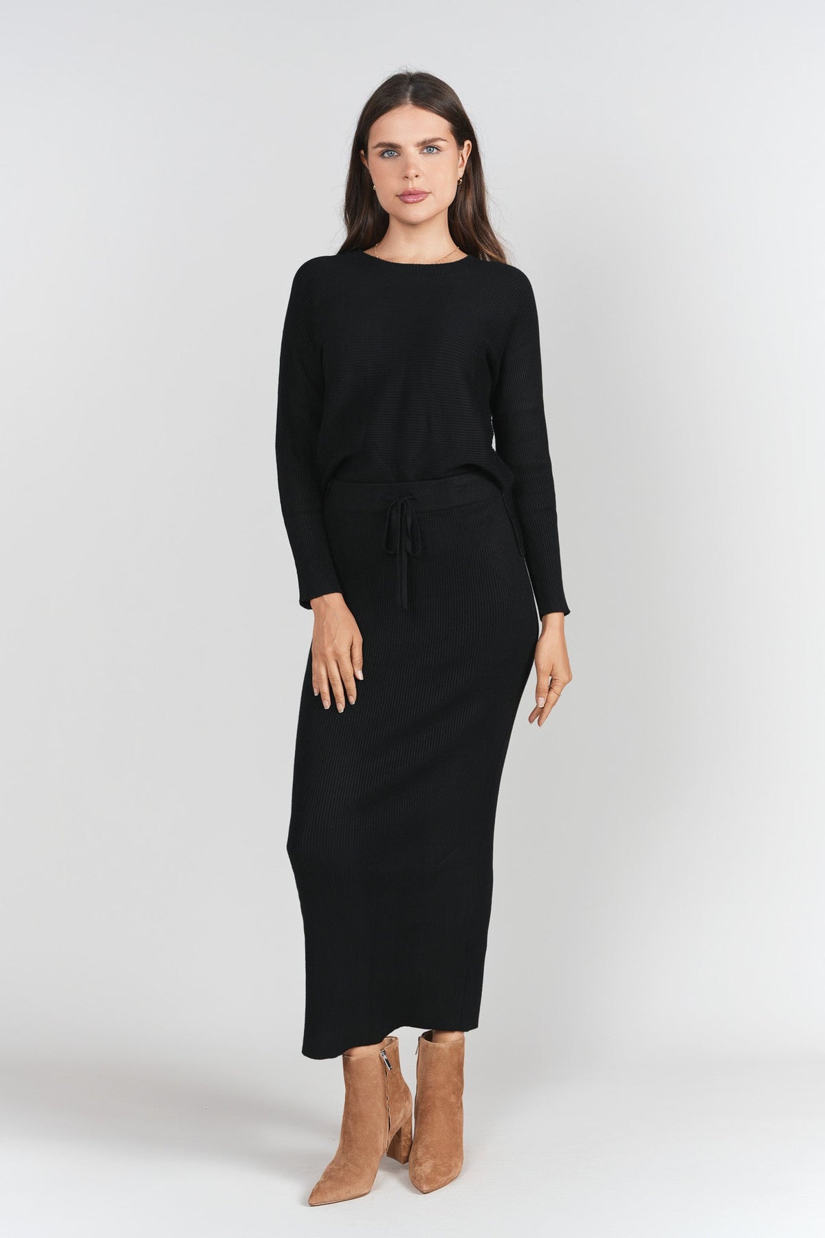 Sweater Rib Top- Black