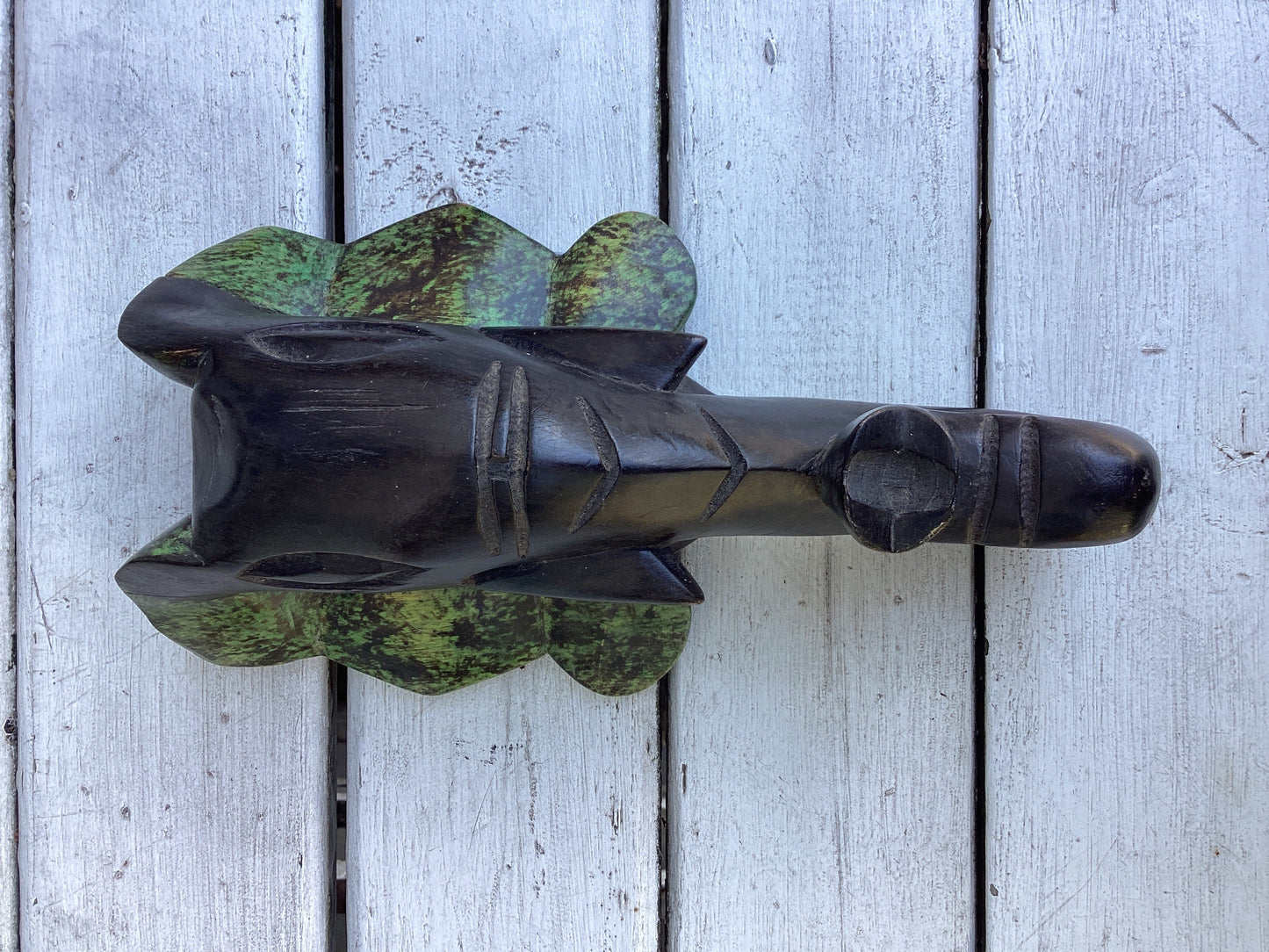 Hand Carved African Elephant Mask, Made in Ghana