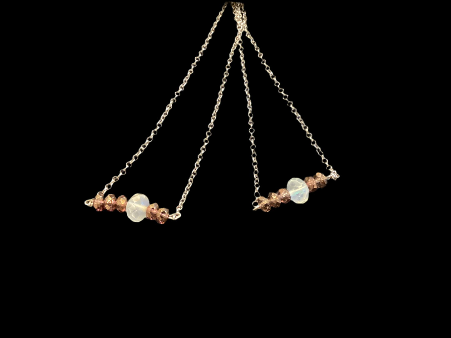 Elegance brass bead earrings