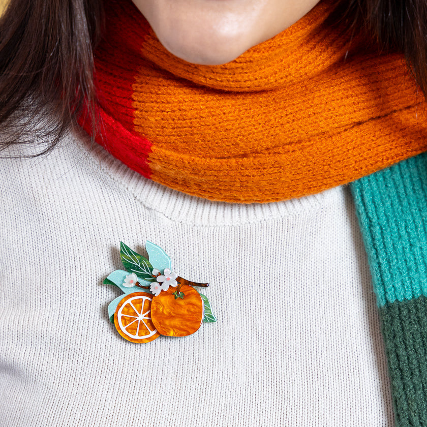 Orange Crush Brooch by Erstwilder