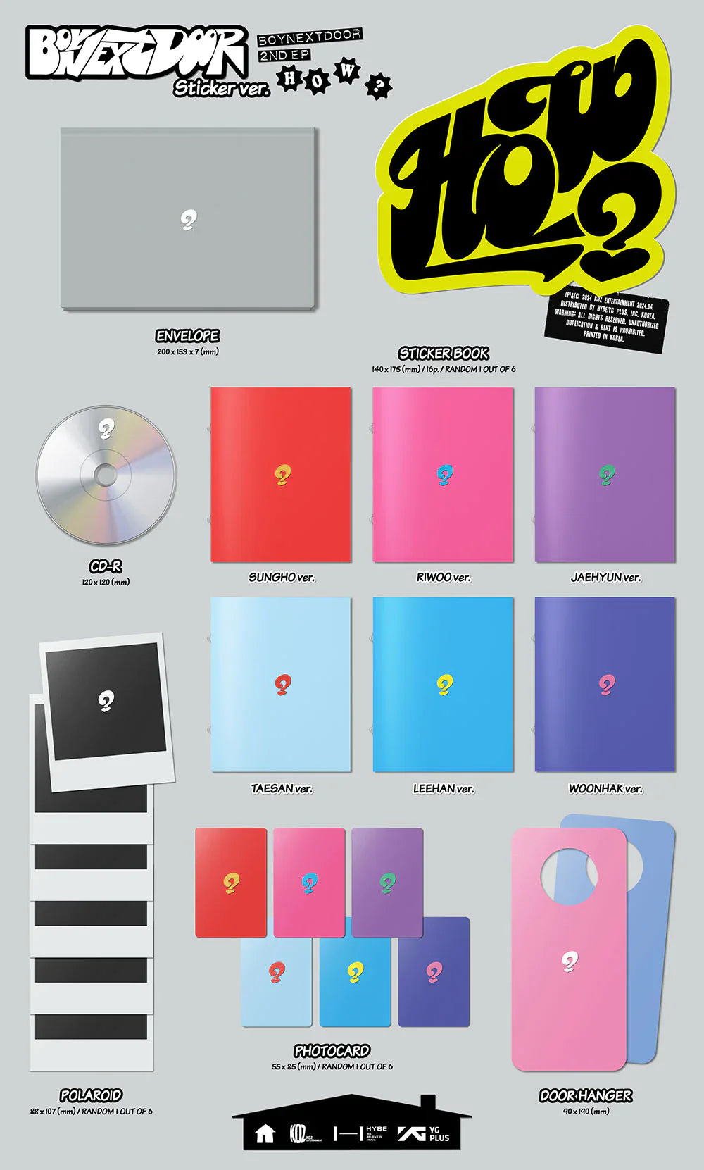 BoyNextDoor 2nd Ep Album - How? (Sticker Ver.)