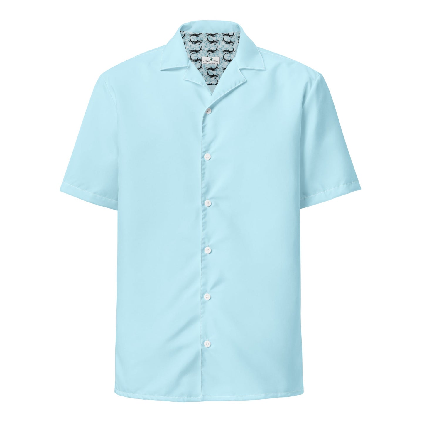 Labelless Bahama Water Blue Button Down Camp Shirt