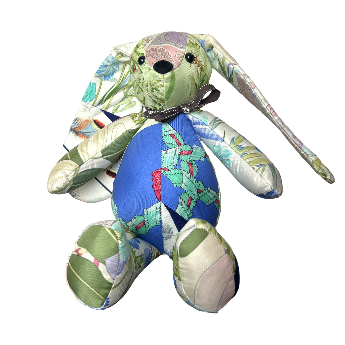 Vintage Silk Scarf Patchwork Bunny