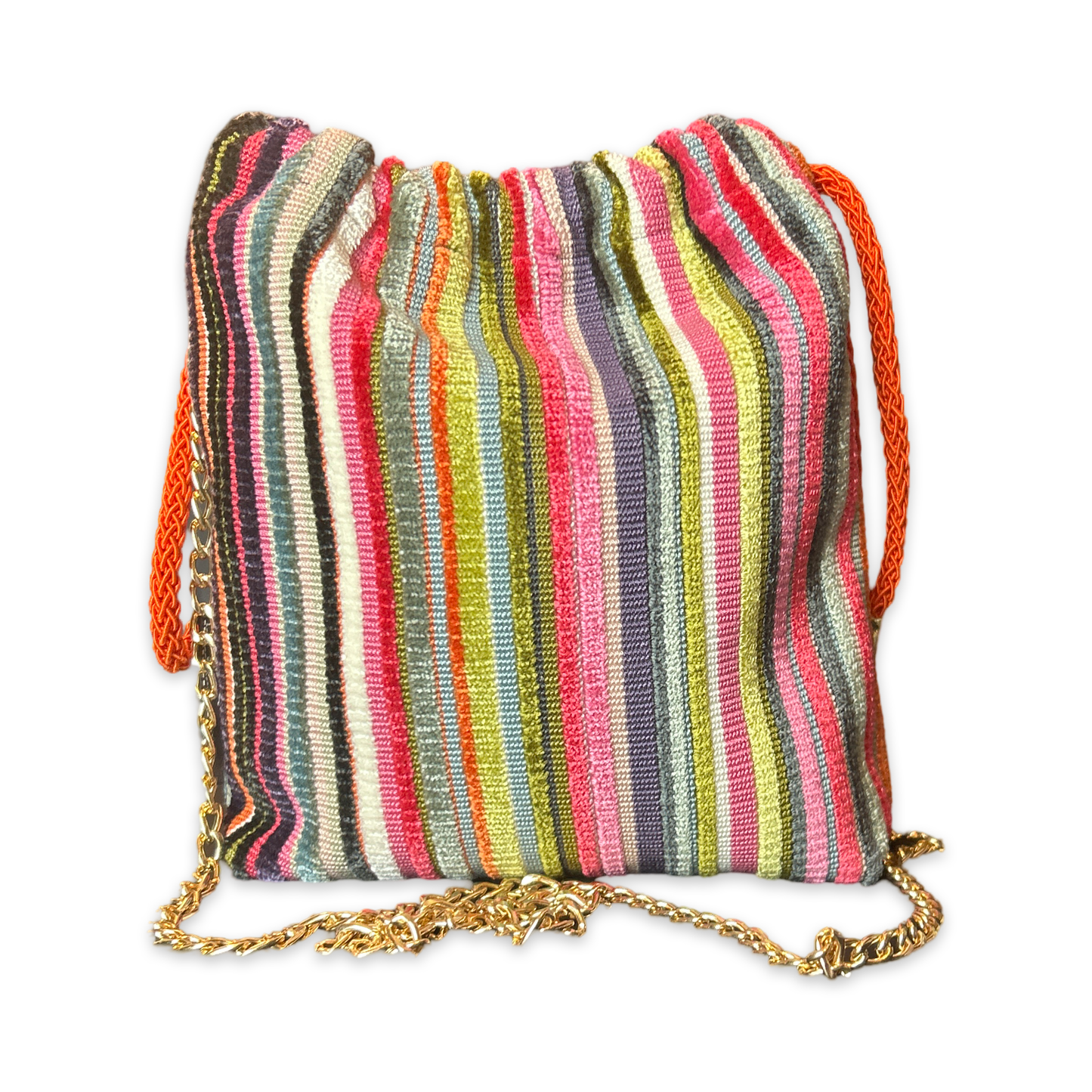 Rubans du Cheval Noir Vintage Scarf Drawstring Crossbody Bag