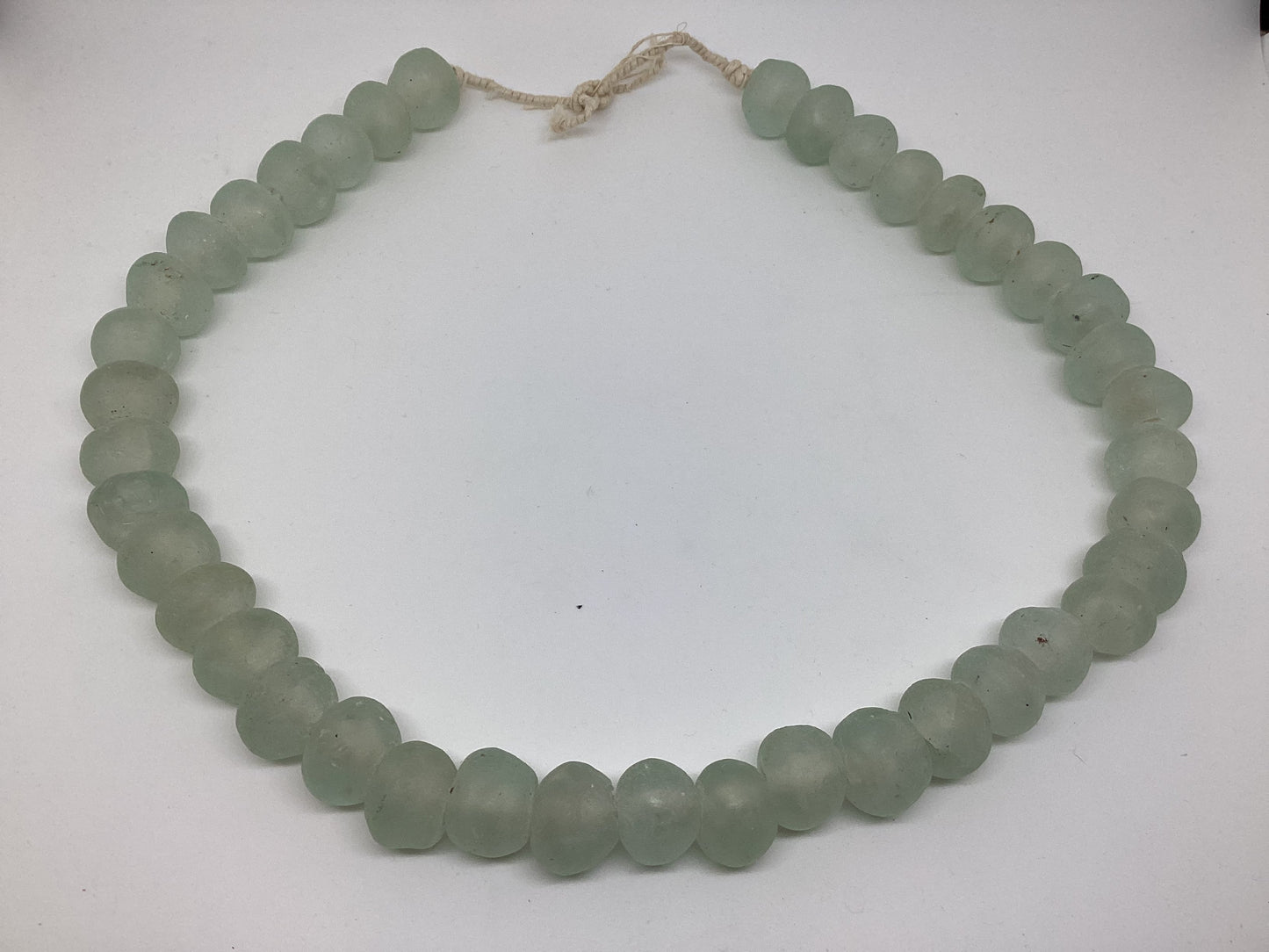 Large Recycled White Glass Beads