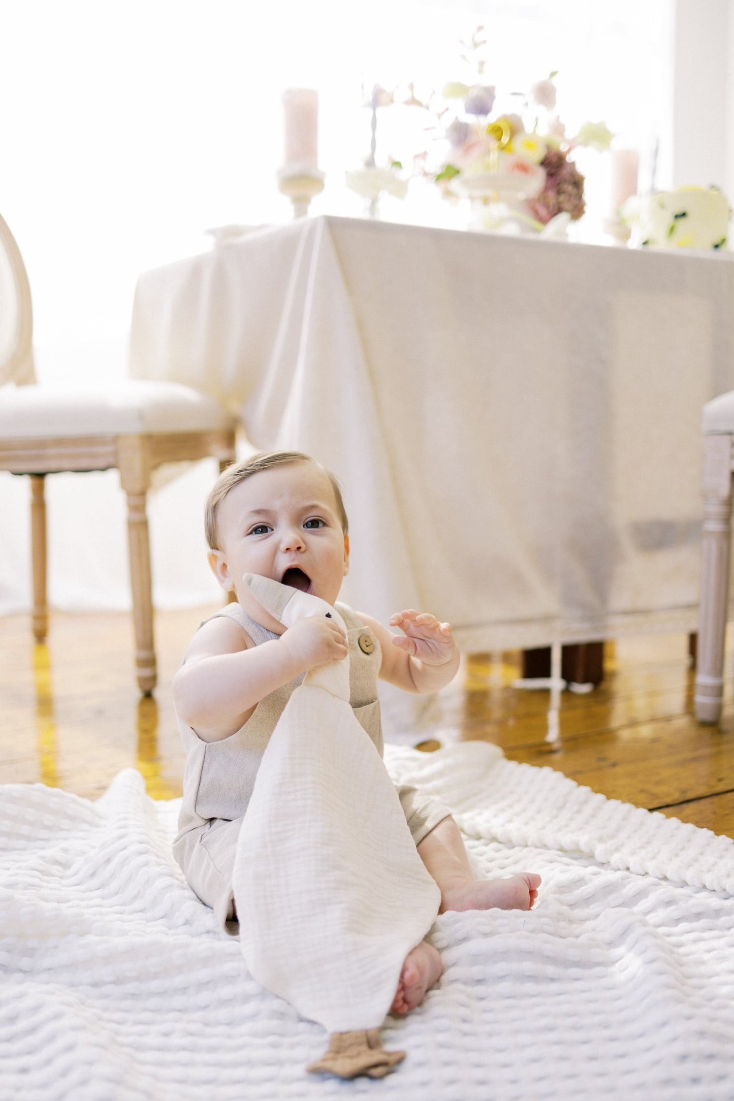 Goose Lovey Security Blanket-Taupe