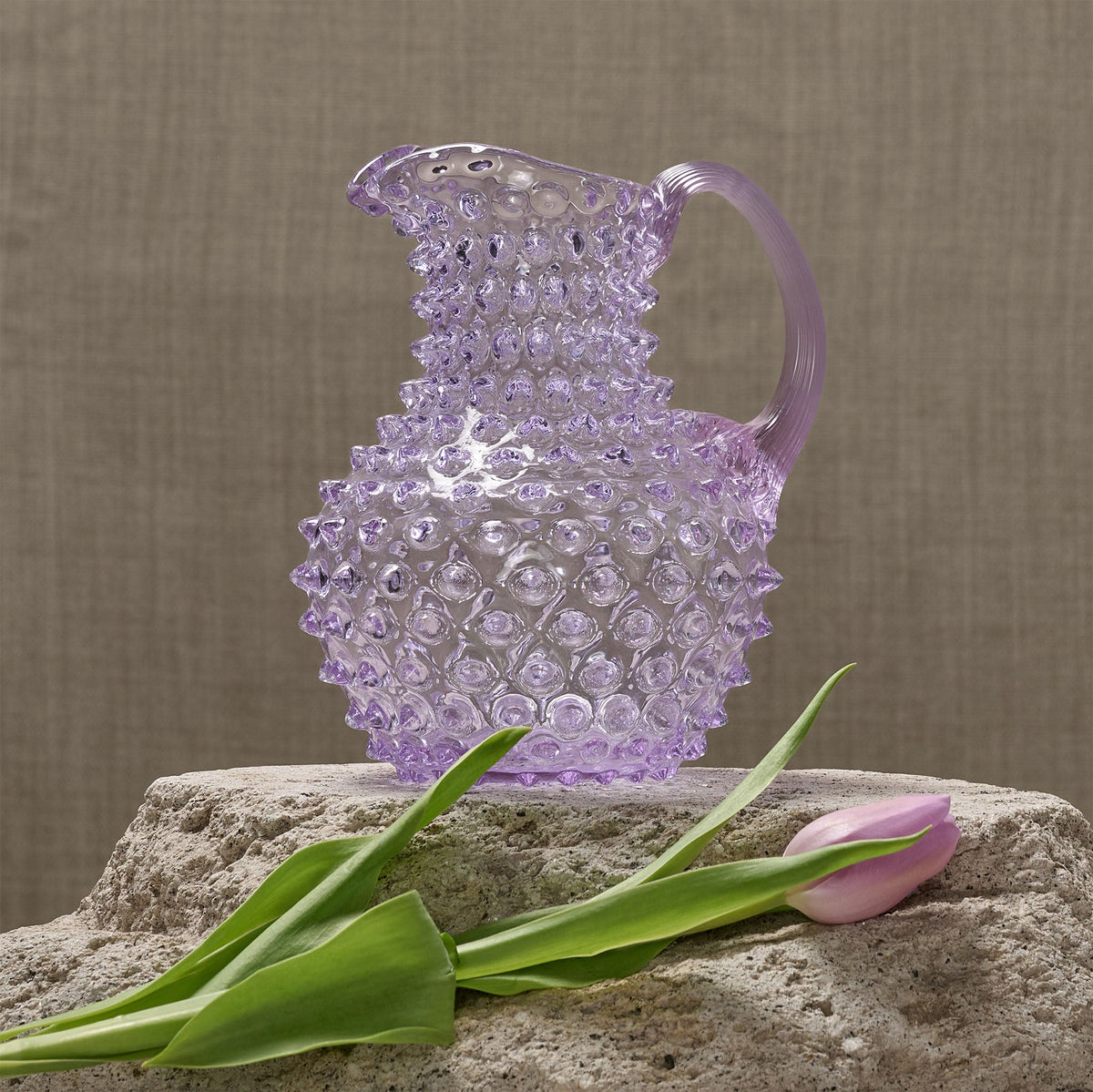 Hobnail Jug - Creamer - Lilac Bloom
