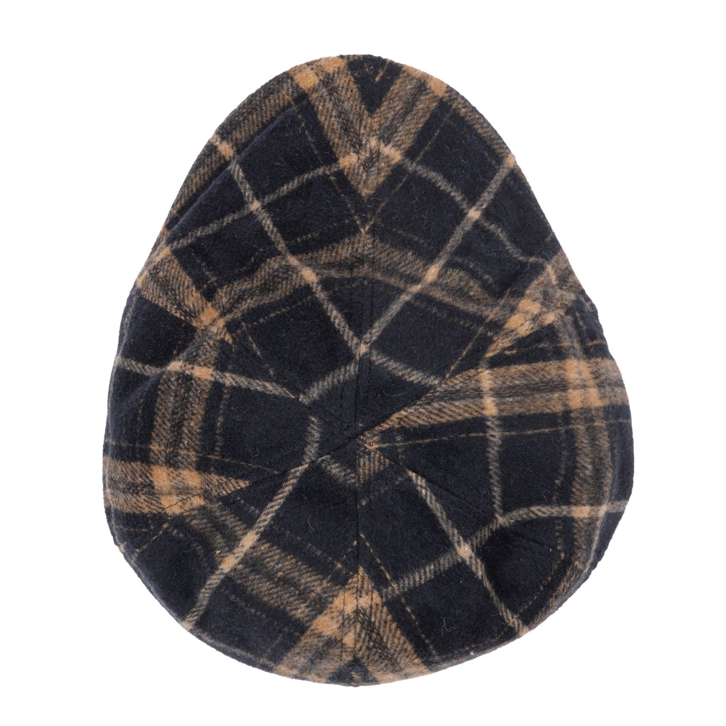 Faux Wool Plaid Driver Cap