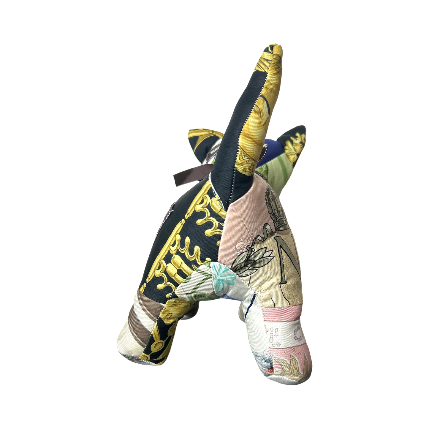 Vintage Silk Scarf Patchwork Kitten
