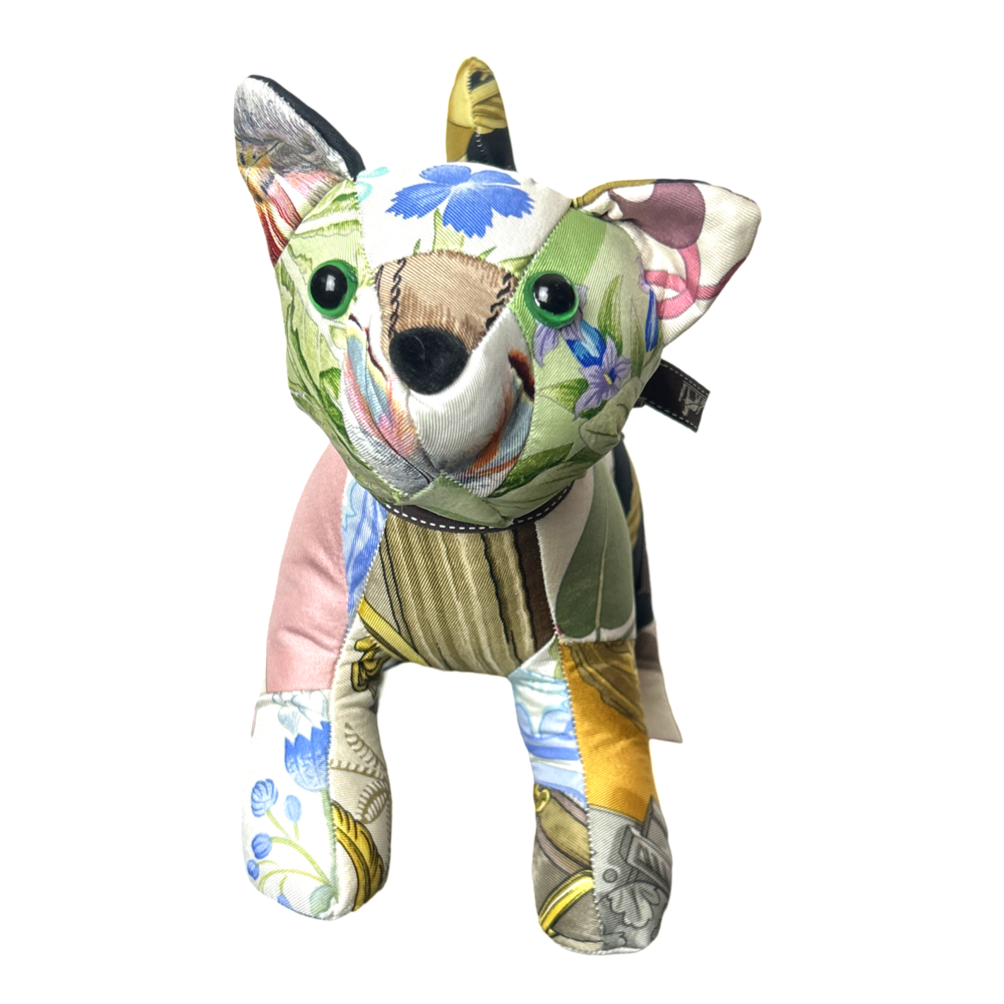 Vintage Silk Scarf Patchwork Kitten