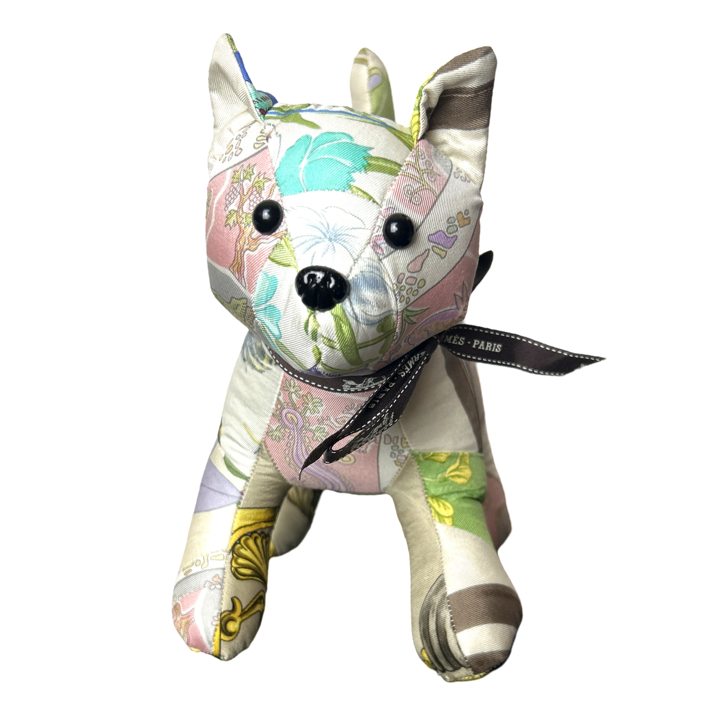 Vintage Silk Scarf Patchwork Kitten