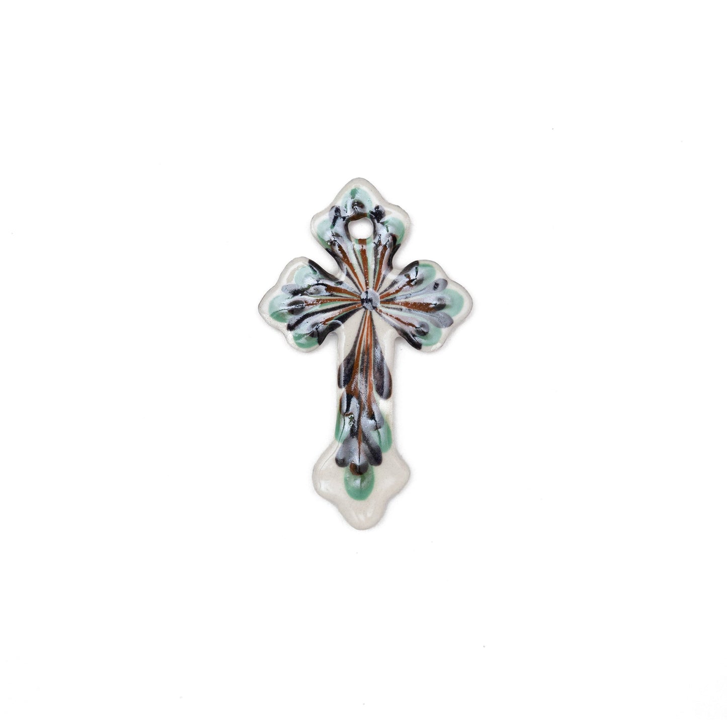 Hand-Painted Stoneware Cross - Osadia Concept Store