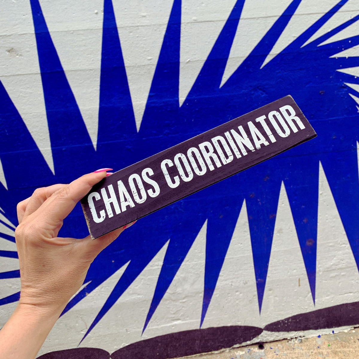 Chaos Coordinator / Director Of Sarcasm Reversible Wooden Desk Plate - Osadia Concept Store