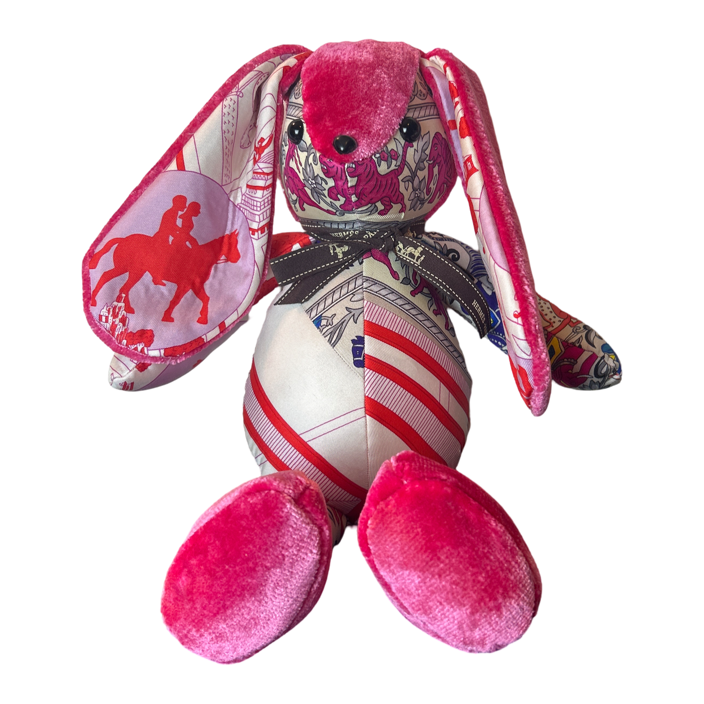 Vintage Silk Scarf Patchwork Bunny