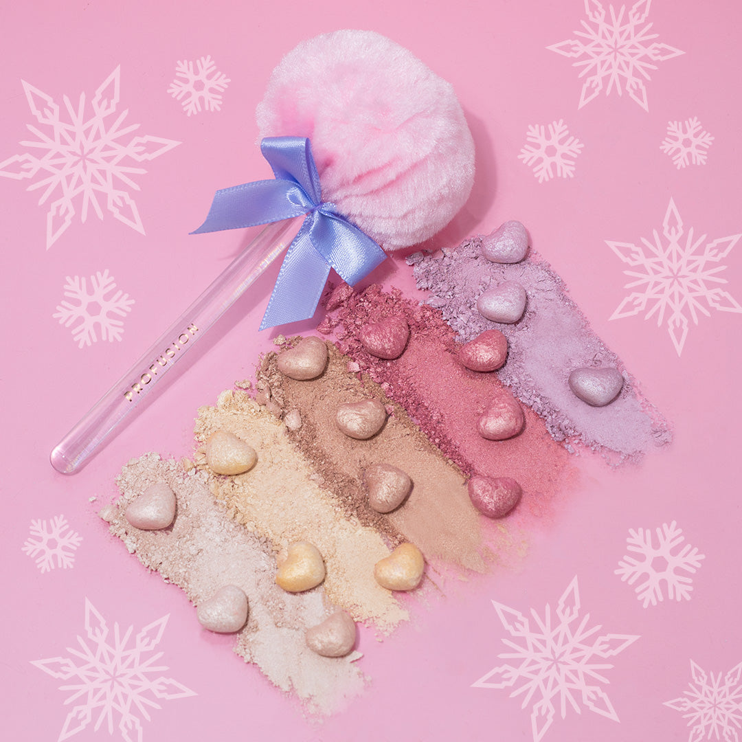 Frosted Snow Sparkle | Twinkling Lights Powder Puff Set - Osadia Concept Store