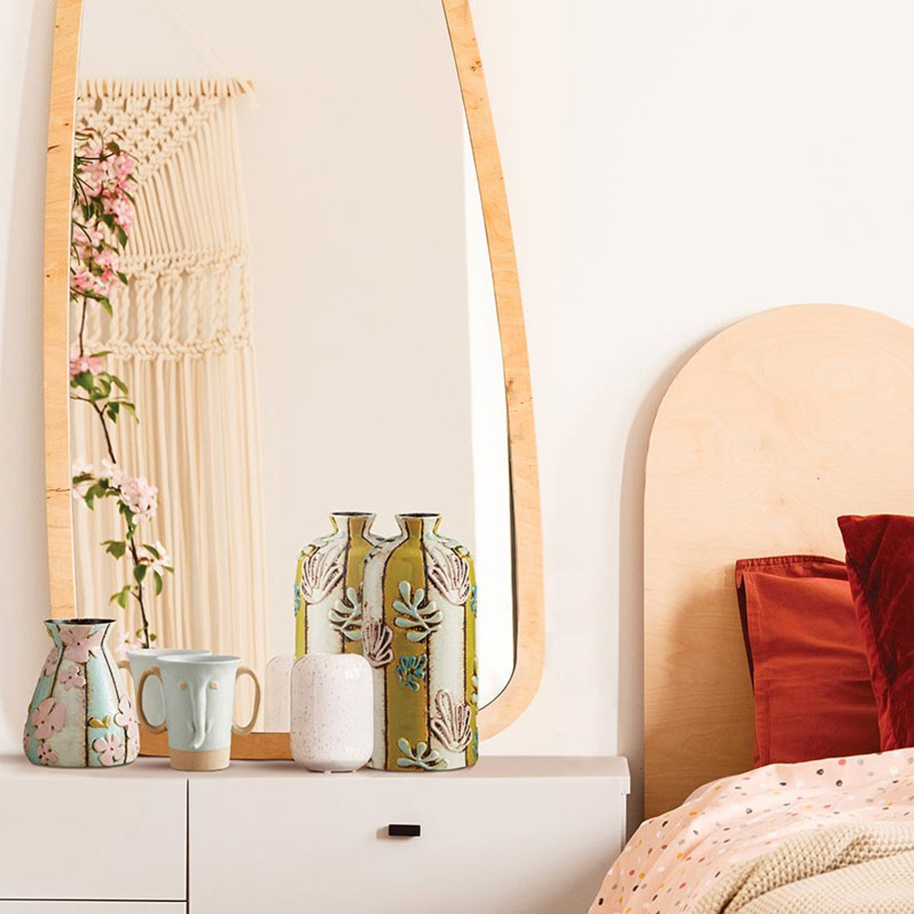 Deep Sea Ceramic Vase | Decorative Flower Bud Holder | 4" x 8"