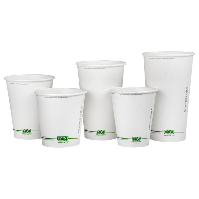 Eco-Products GreenStripe Renewable & Compostable Hot Cups - 8oz (QTY 1000), SKU EP-BHC8-GS