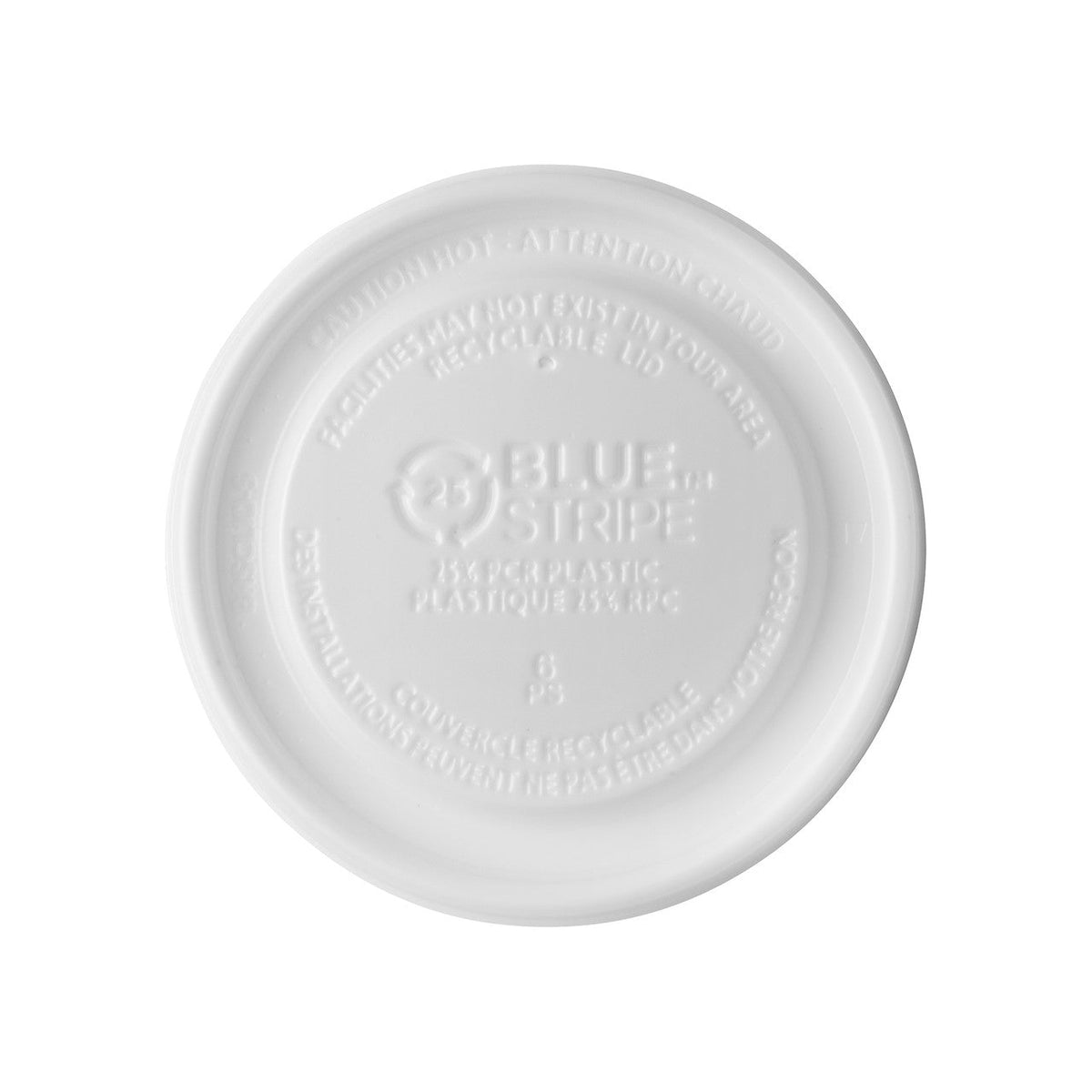 Eco-Products BlueStripe 25% Recycled Content Lid for 8 oz Food Containers (QTY 1000), SKU EP-BRSCLID-S **NOT CERTIFIED COMPOSTABLE**