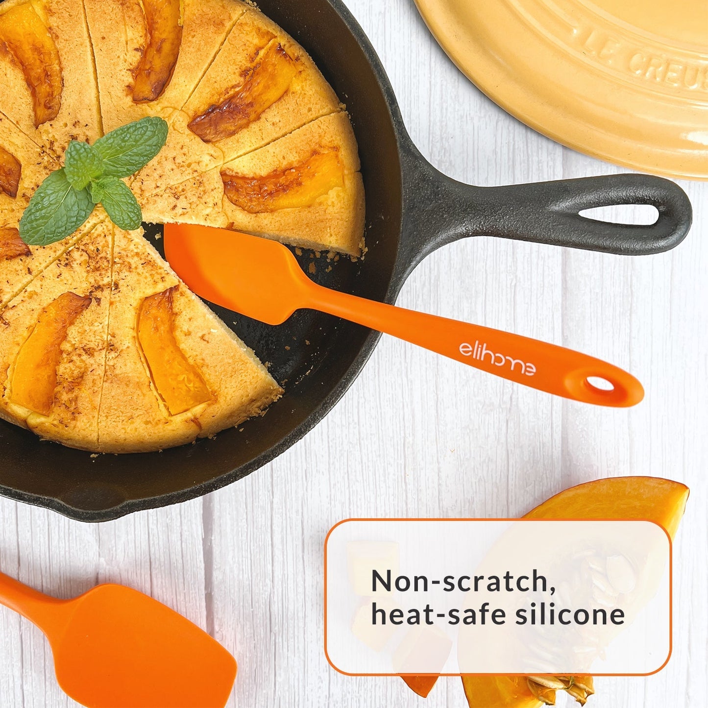 3 Piece Silicone Spatula Set - Orange