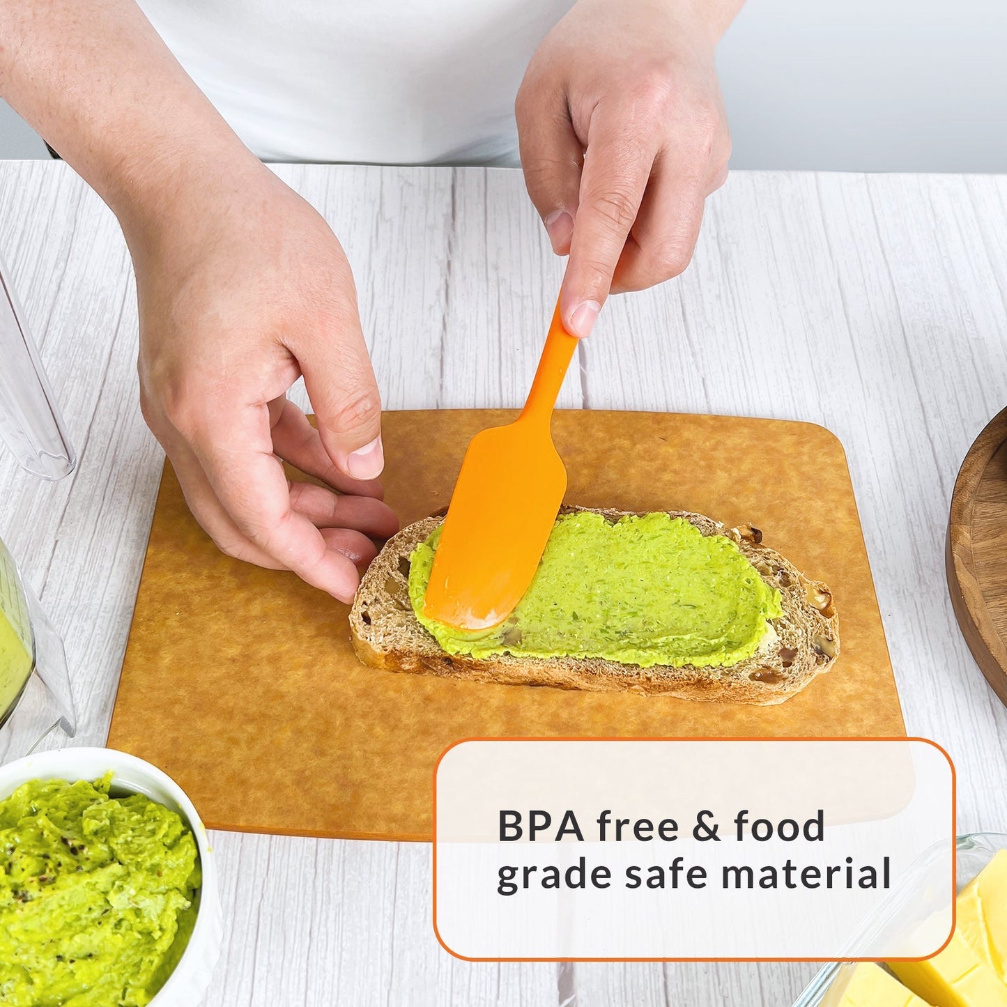 3 Piece Silicone Spatula Set - Orange