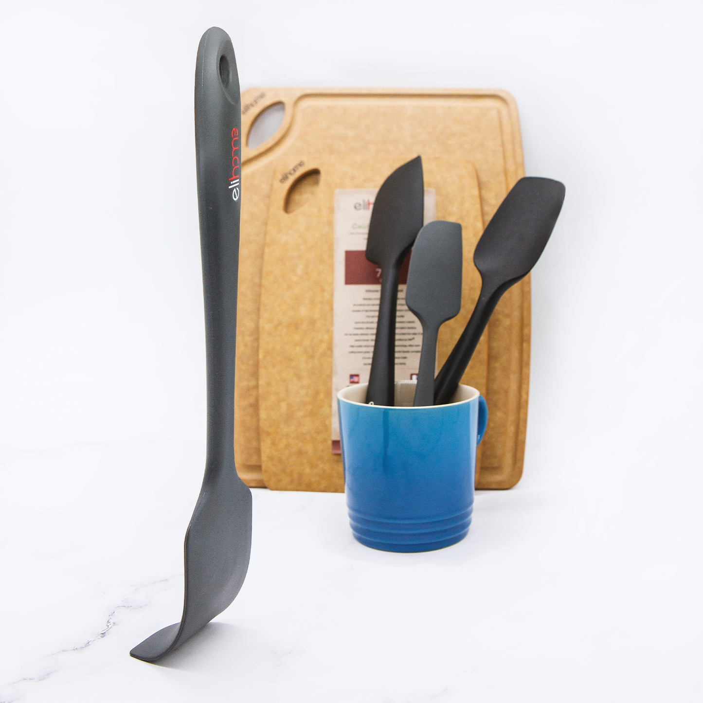 3 Piece Silicone Spatula Set - Black