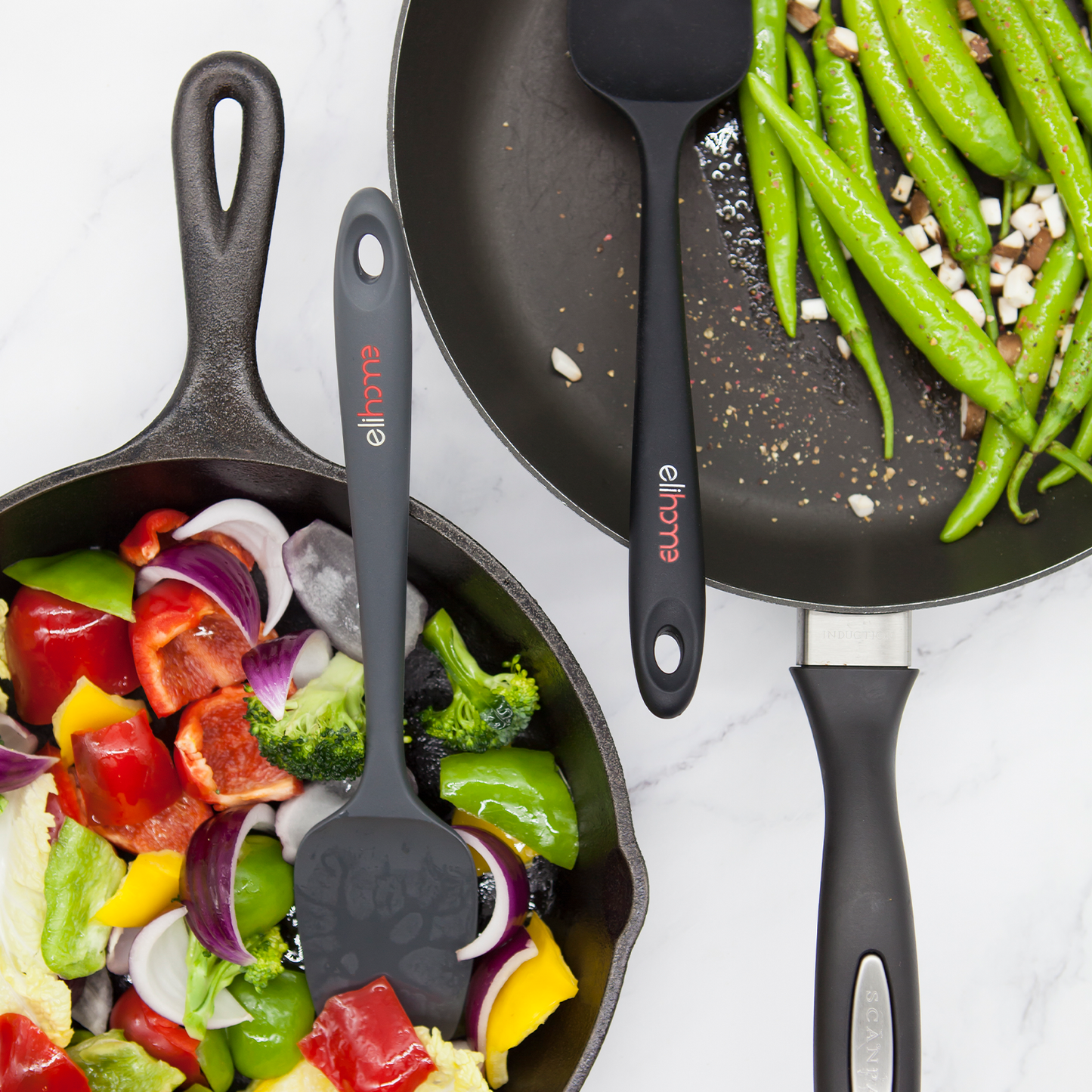 3 Piece Silicone Spatula Set - Black