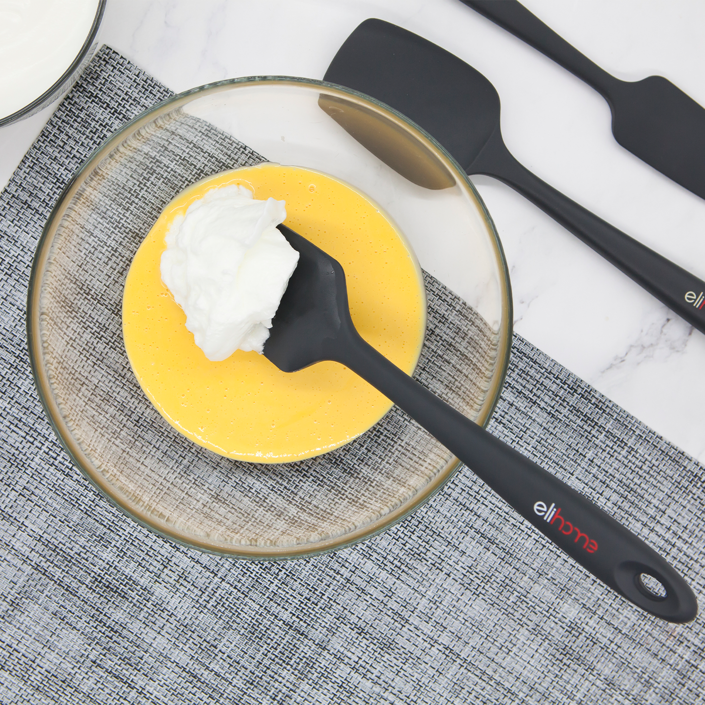 3 Piece Silicone Spatula Set - Black