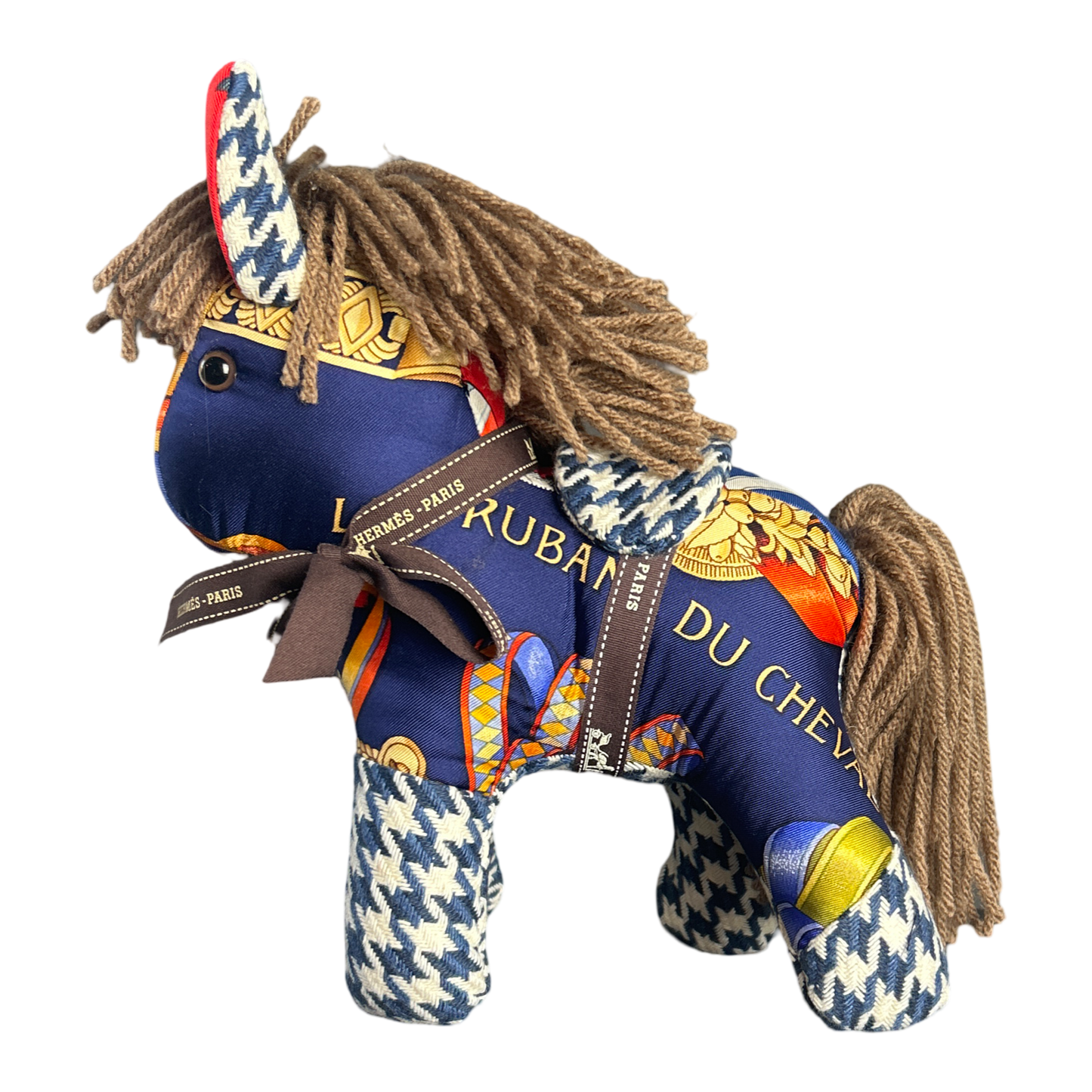 Rubans du Cheval Vintage Silk Scarf Patchwork Pony