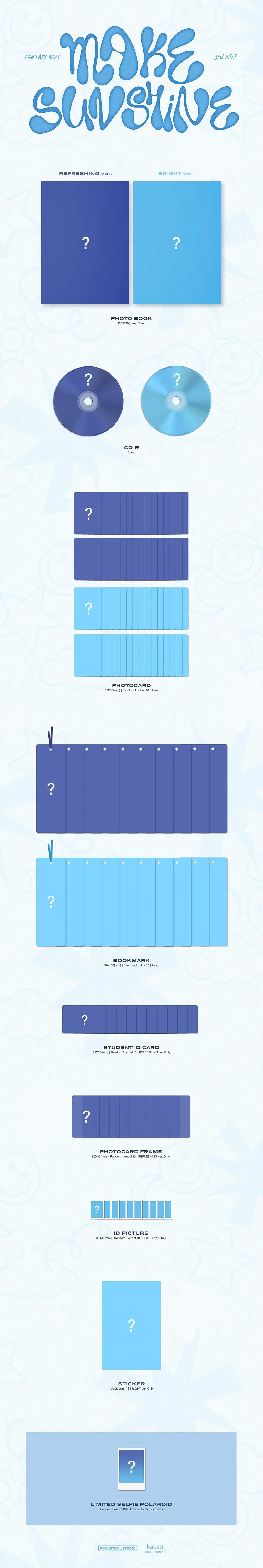 Fantasy Boys 3rd Mini Album - Make Sunshine (Refreshing Ver.)