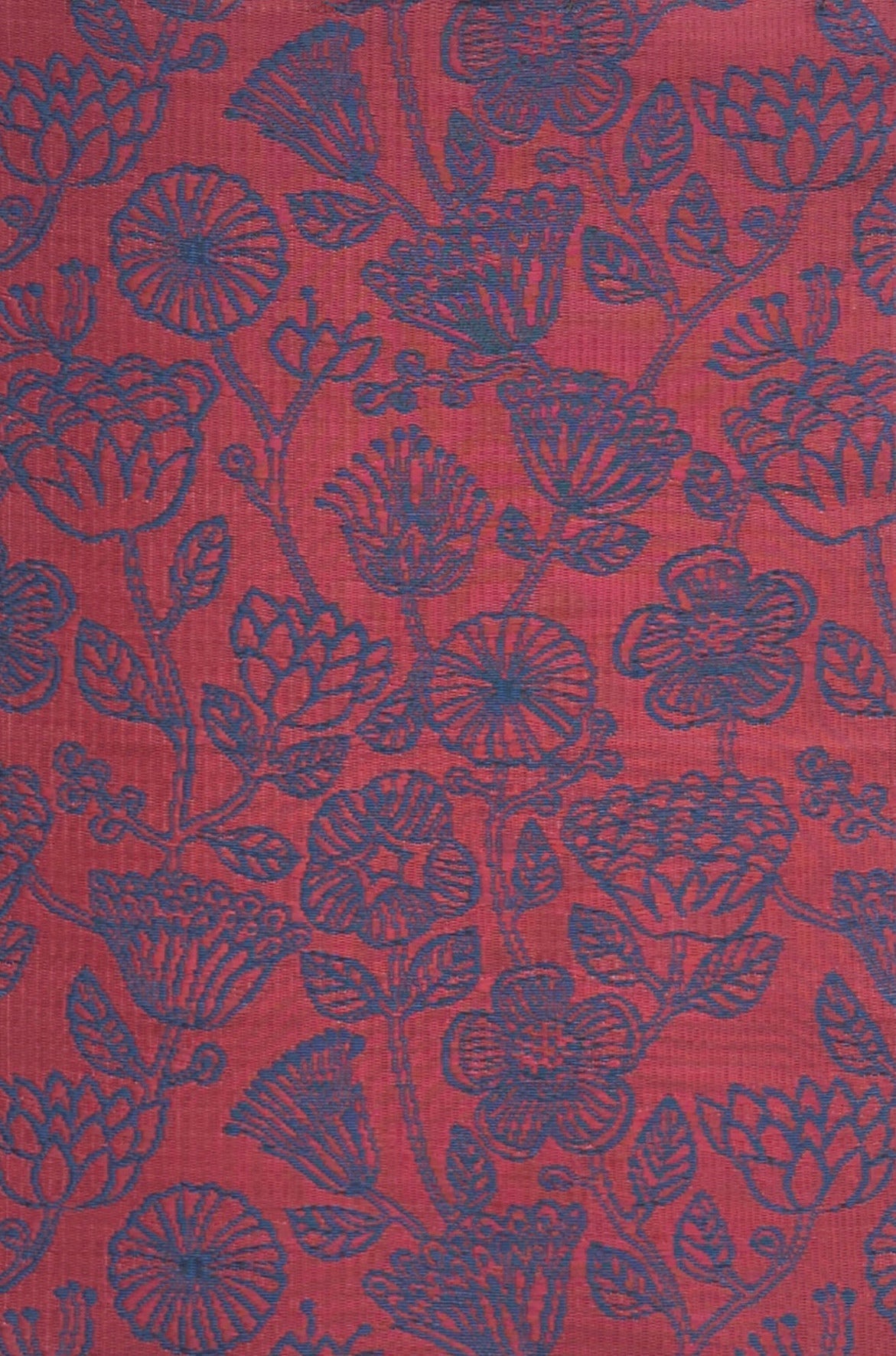 Line Flower Red & Indigo