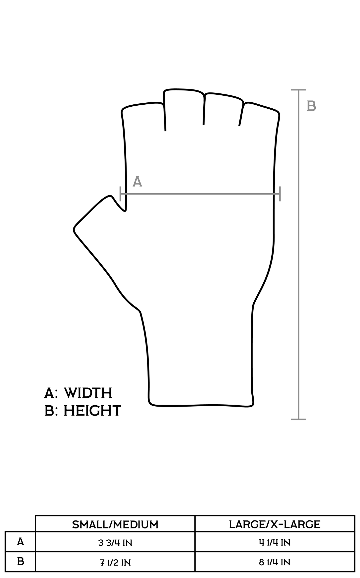 Denim Melange Fingerless Glove with Natural Deerskin Palm