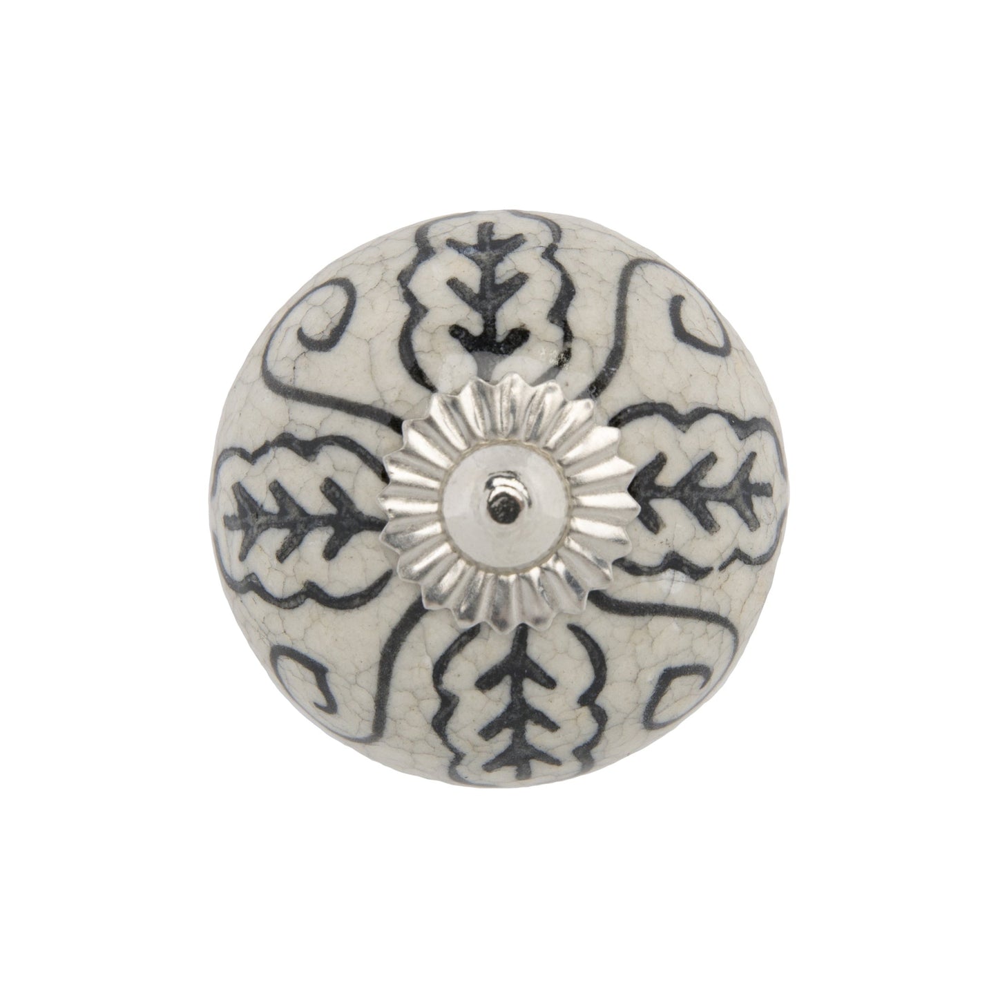 Chambal Gardens Painted Leaf Ceramic Knob Set