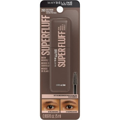 Maybelline Superfluff Volumizing Eyebrow Gel Mousse 004 Deep Brown 0.17 fl oz - New