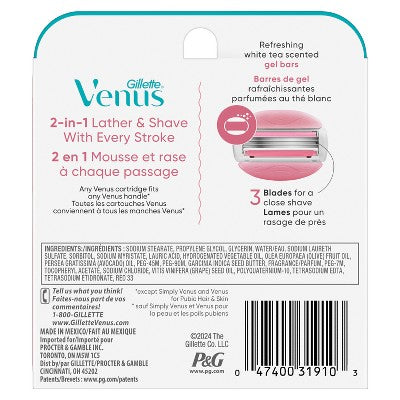 Venus Comfortglide White Tea Women's Razor Blade Refills 6ct - Missing Box