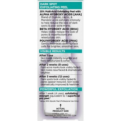 L'Oreal Paris Bright Reveal Dark Spot Exfoliant Peel - Missing Box