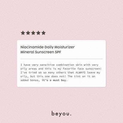 Beyou. Hydrating Niacinamide Daily Moisturizer Mineral Face Sunscreen SPF 40 1.69 fl oz - New