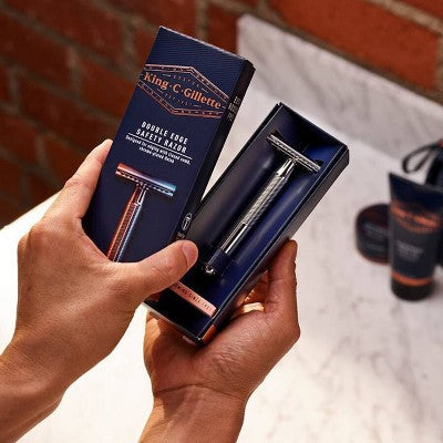 King C. Gillette Men's Double Edge Safety Razor + 5 Refill Blades - Imperfect Box