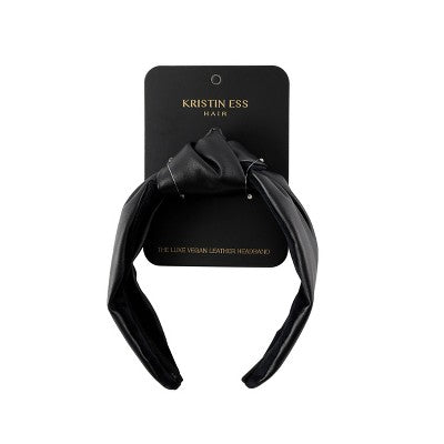 Kristin Ess The Luxe Vegan Leather Headband Black - New - Osadia Concept Store