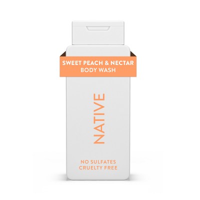 Native Body Wash Sweet Peach & Nectar Sulfate Free 18 fl oz - Imperfect Container