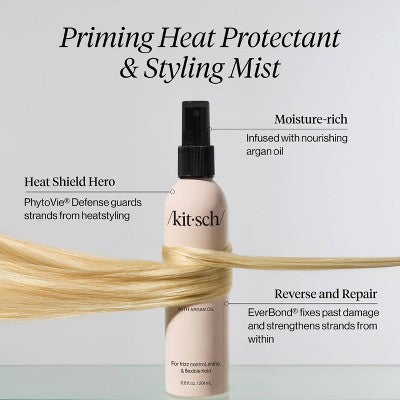 Kitsch Priming Argan Oil Heat Protectant & Styling Spray 6.8 oz - Imperfect Container