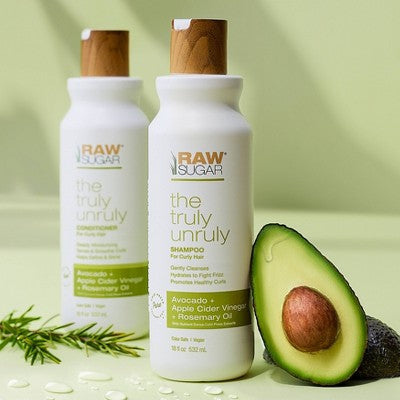 Raw Sugar The Truly Unruly Conditioner Avocado + Apple Cider Vinegar + Rosemary Oil 18 fl oz - New
