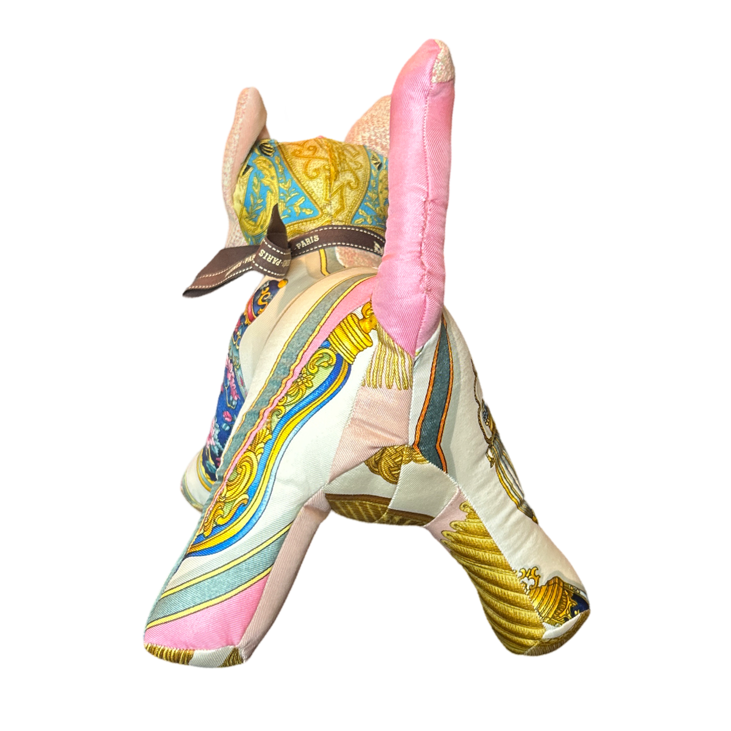 Qu'Importe le Flacon Vintage Silk Scarf Patchwork Kitten