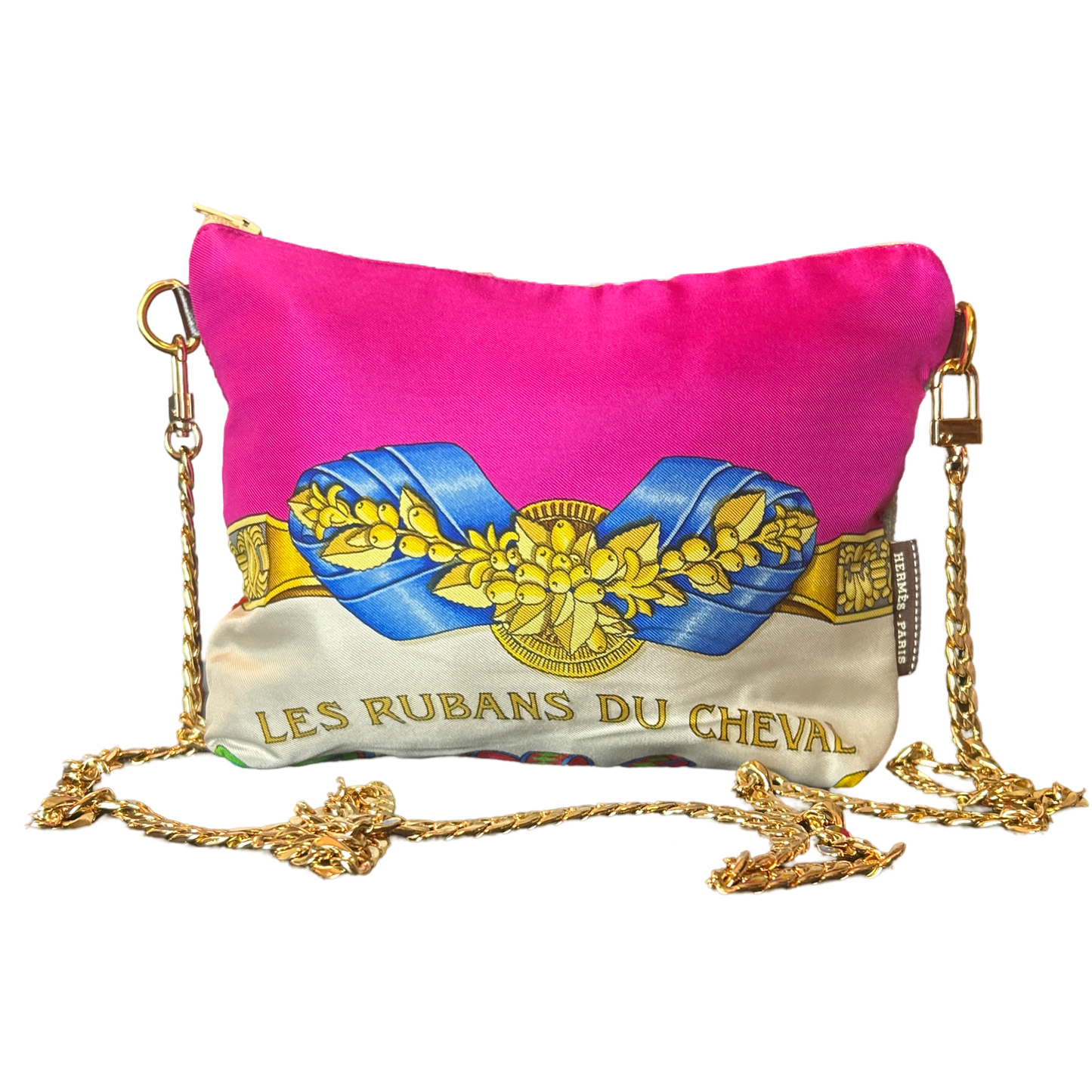 Rubans du Cheval Fuchsia Vintage Scarf Crossbody Bag