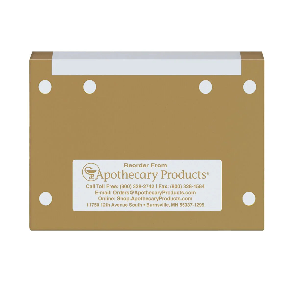 Apothecary Heavyweight Double-Fold Rx File Folder, 11-inch - Tan (100 Count)