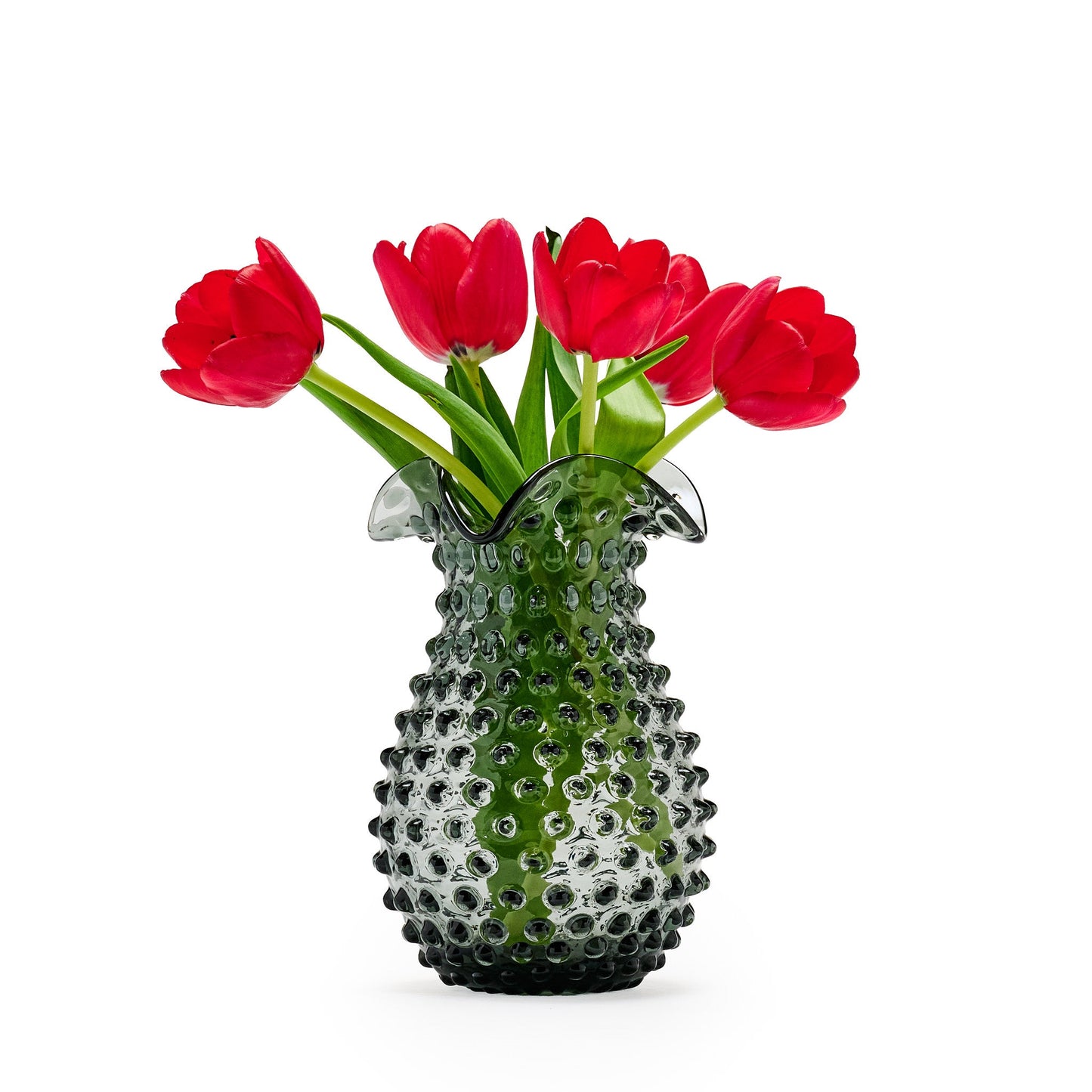Hobnail Vase - Petal - Charcoal Haze