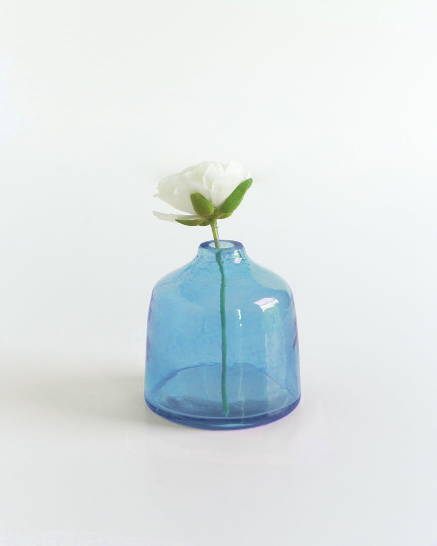 Bella Handblown Hammered Bud Vase